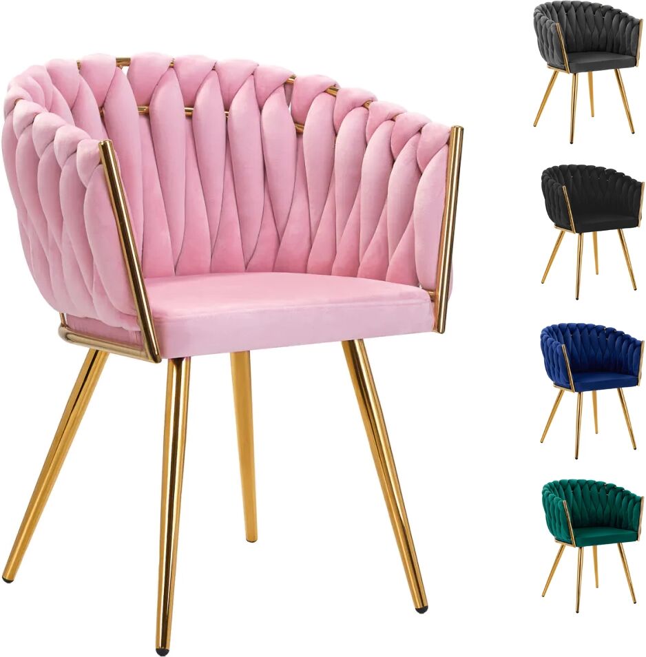 Tuttoperlestetica Poltroncina Elegante per Centro Estetico, Reception e Sala d'Attesa con Base Oro GRIGIO