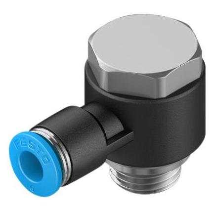 Festo Push-in Elbow Fitting, Male G1/4, 6mm (Winkelverbindung) (QSLV-G1/4-6)