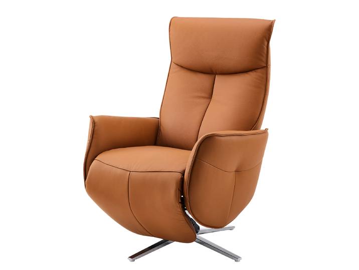 Relaxsessel Braun Echtleder Ladina 83 x 114 x 88cm
