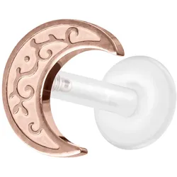 PTFE Labret mit Innengewinde + Titan-Aufsatz MOND