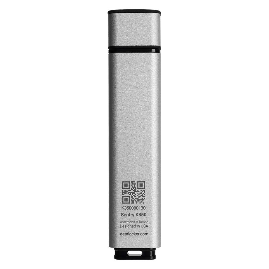 Origin Storage DataLocker Sentry K350, 16 GB, USB Typ-A, 3.2 Gen 1 (3.1 Gen 1), 220 MB/s, Kappe, Silber (16 GB, USB-A) (SK350-016-FE)
