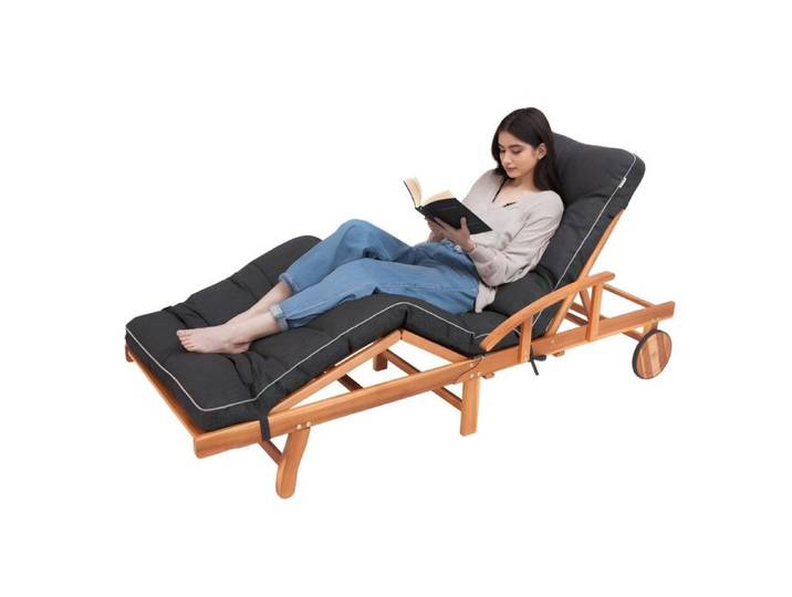 Hugo Coussin bain de soleil coussin chaise longue coussins pour chaises de jardin chaise longue jardin coussin chaise – 201x55