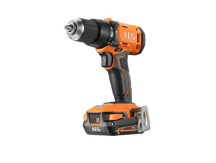 AEG Perceuse-visseuse à percussion sans fil BSB18G4 202C\, 2x2\,0 Ah\, chargeur\, coffret