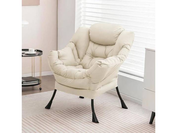 JEOBEST Chaise de Salon Fauteuil Relaxant Chaise Longue Confortable avec Poche Latérale Appui-tête pour Chambre Salon Bureau
