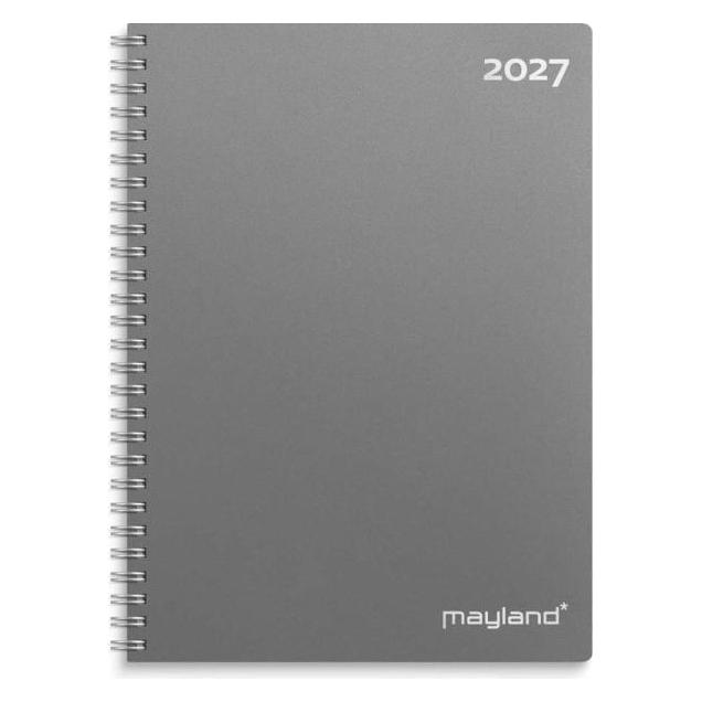 Mayland-Burde A5 ugekalender hjformat mrkegr PP-plast 2027 (A5) (27200000)