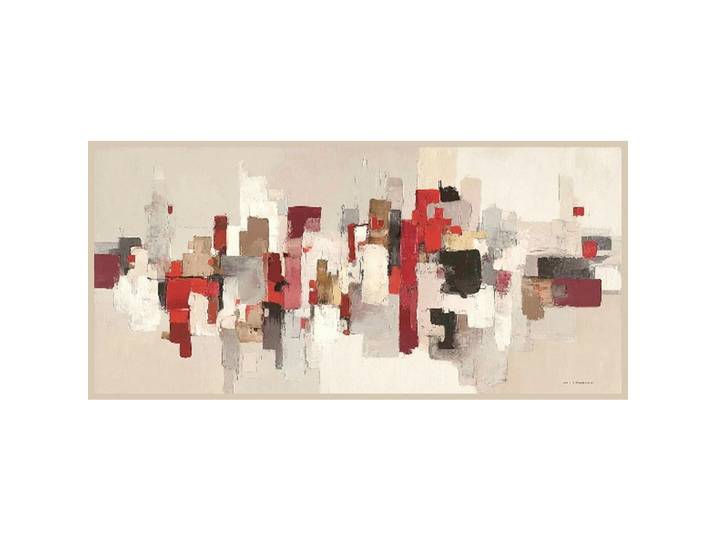 Euroart Leinwandbild Energetic I, Mehrfarbig, Holz, Papier, Kiefer, Abstraktes, rechteckig, 115x55 cm, Keilrahmen, gerahmt, Bilder & Rahmen, Bilder, Leinwandbilder