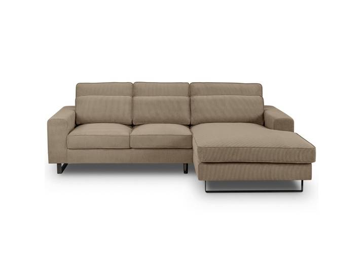 Ecksofa Bolivia Braun-Beige Cord