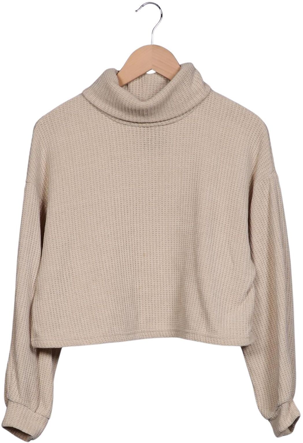 bershka Damen Pullover, Beige, Gr. S, Synthetik - Second Hand