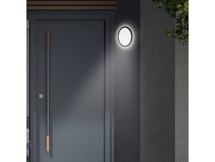 Telefunken LED Außenwandleuchte Nizza, schwarz, Kunststoff, Modern