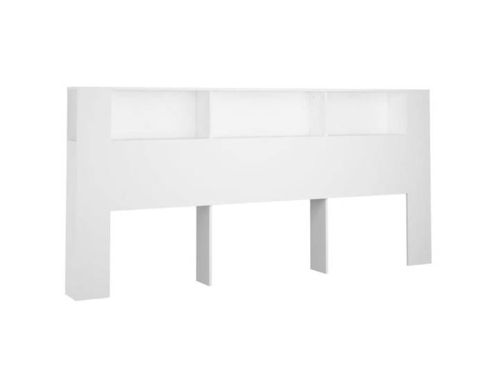 Armoire de tête de lit - DILWE - Blanc - Contemporain - Design - Rangement supplémentaire