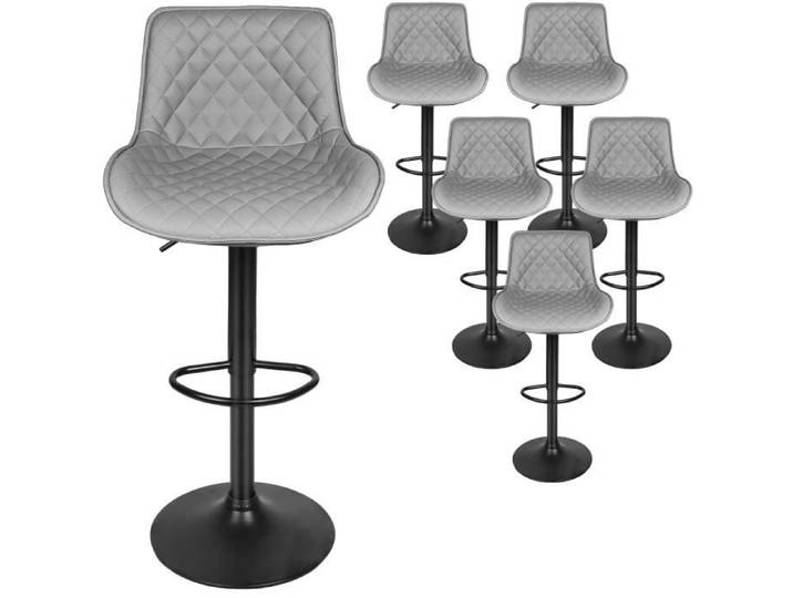 Lot de 6 tabourets de bar gris clair Viyiduo - Longueur de la chaise 38cm