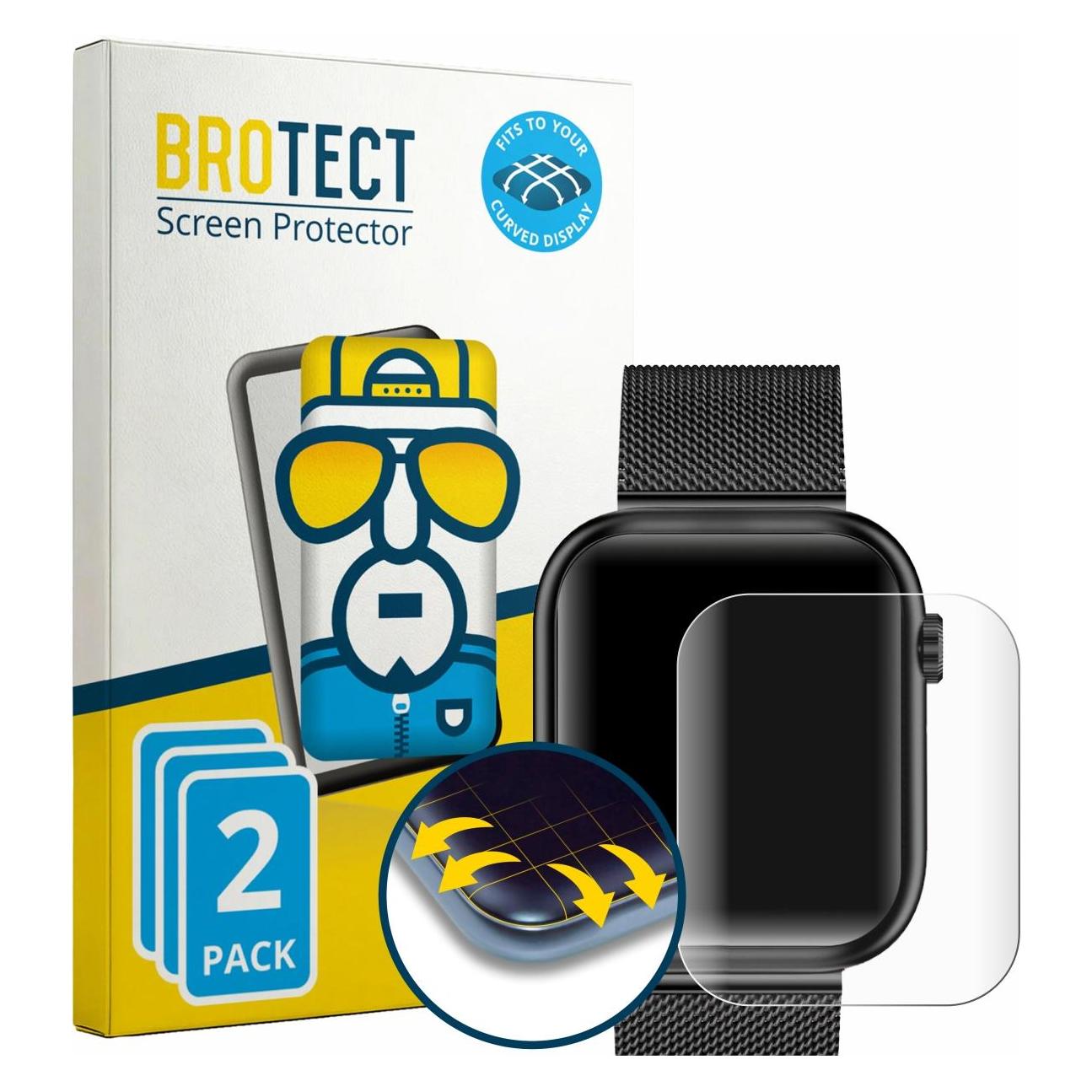 Brotect Fullscreen für Siltcon Serea 1.32" Schutzfolie Displayschutz Folie Klar Transparent (5163887)