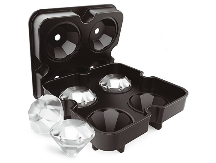 Eiswürfelform Cocktail schwarz Silikon - Eiswürfelform