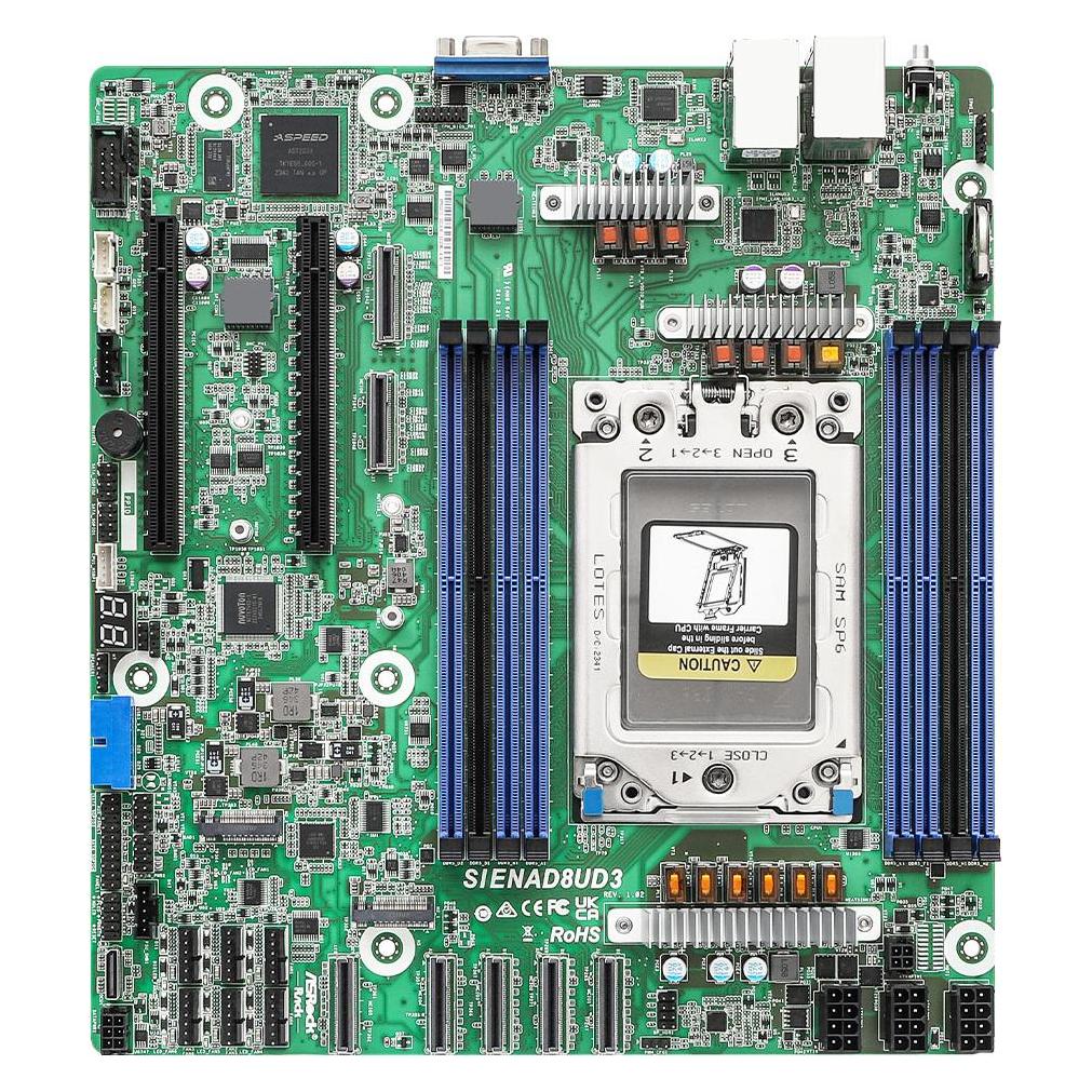 AsRock Mainboard SIENAD8UD3 micro-ATX Sockel SP6 Single (SP6, AMD SoC, mATX) (SIENAD8UD3)