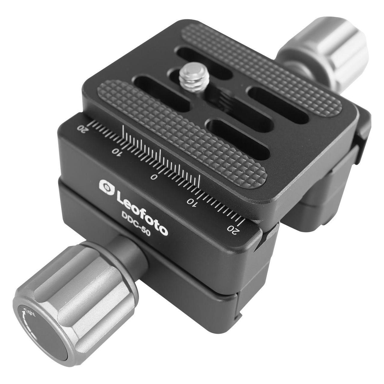 Leofoto Schnellkupplung Doppelklemme DDC-50 + Schnellwechselplatte BPL-50 (Stativ Schnellwechselplatte) (DDC-50+BPL-50N)