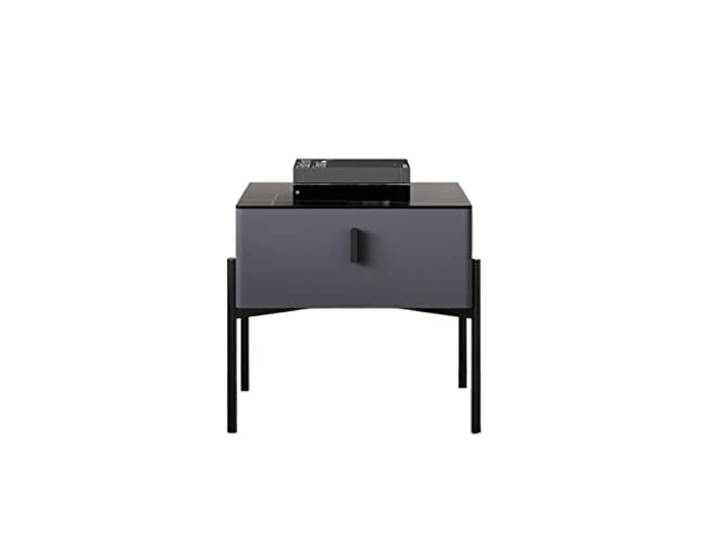 OGOODLE Nachttisch, Nachttisch, minimalistisch, nordisch, Wohnzimmer, Schlafzimmer, Schrank, Aufbewahrung, Marmor, Schrank, mit Schublade, Beistelltische für Schlafzimmer
