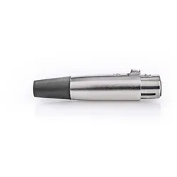Nedis XLR-Anschluss - Gerade - Buchse - Vernickelt - Lötung - Kabeleingangsdurchmesser: 7.0 mm - Metall - Silber - 25 Stück - Plastikbeutel