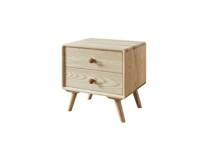 Vielseitig Moderner multifunktionaler kleiner Schrank aus Massivholz Schlafzimmer-Nachttisch/Nachttisch im nordischen Stil(Natural)