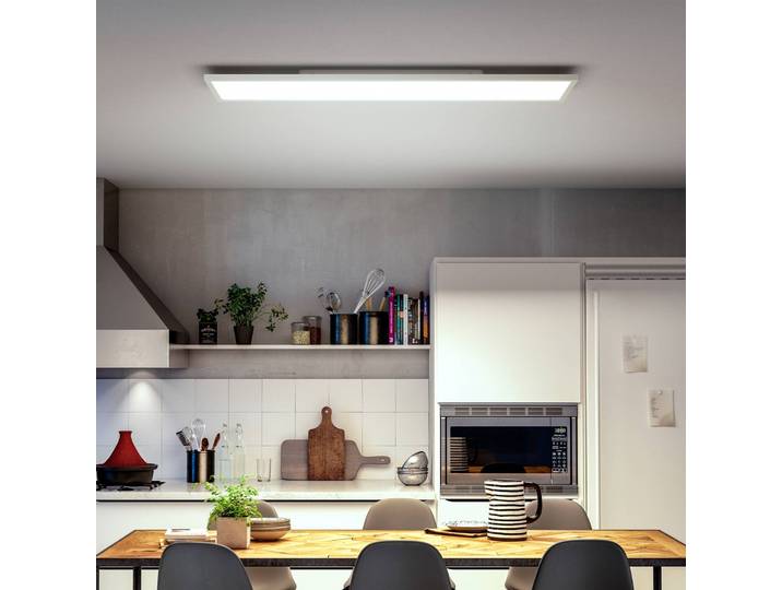 Philips Hue Smart Home Deckenlampe Aurelle, dimmbar, weiß / opal, für Wohn- / Esszimmer, Metall, Modern, Smart Home Deckenlampe