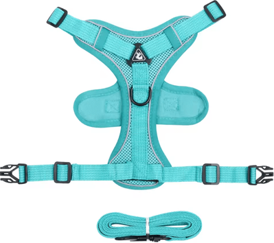 Inspire Curations No Pull Reflective Dog Harness & Leash Set Breathable Vest For Small & Medium Dogs lake Blue m