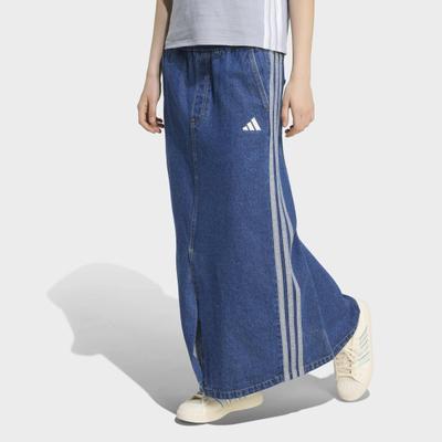 Sweatrock ADIDAS SPORTSWEAR "ST DNM WSH SK", Damen, Gr. M, blau (prloin), Obermaterial: 100% Baumwolle, Röcke, für Erwachsene, sportlicher Charakter, aus Baumwolle, lässiger Stil