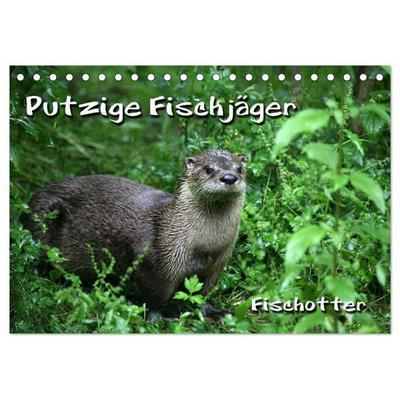 Putzige Fischjäger (Tischkalender 2027 DIN A5 quer), CALVENDO Monatskalender