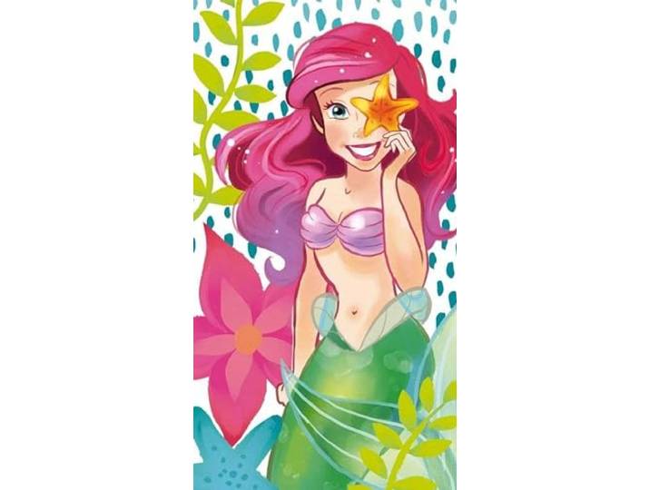 Komar Disney Vlies Fototapete - Ariel Seastar - Größe: 150 x 280 cm (Breite x Höhe) - Seestern, Unterwasser, Meerjungfrau, Kinderzimmer, Tapete - IADX3-008