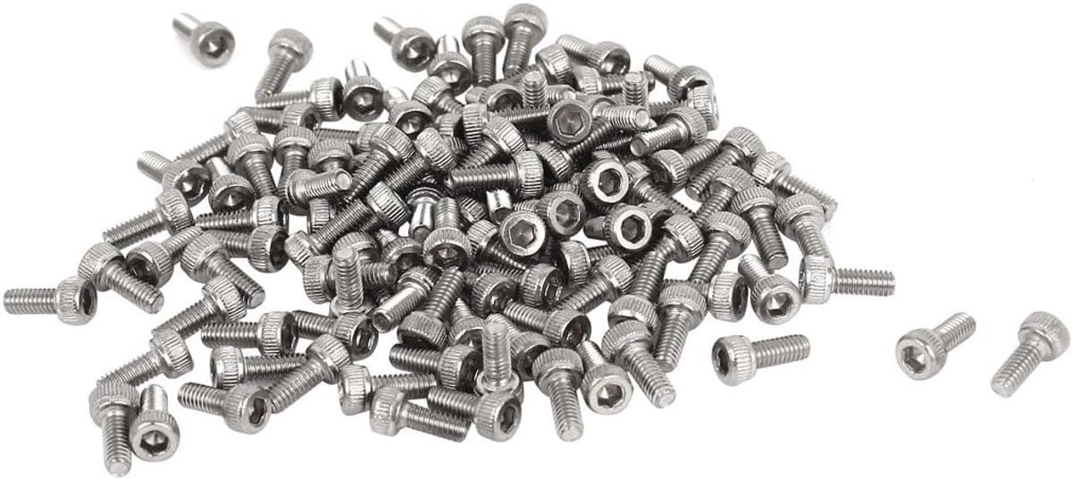 100 stuks Hex Key Socket Hoofd Knurl Cap Schroeven Bouten