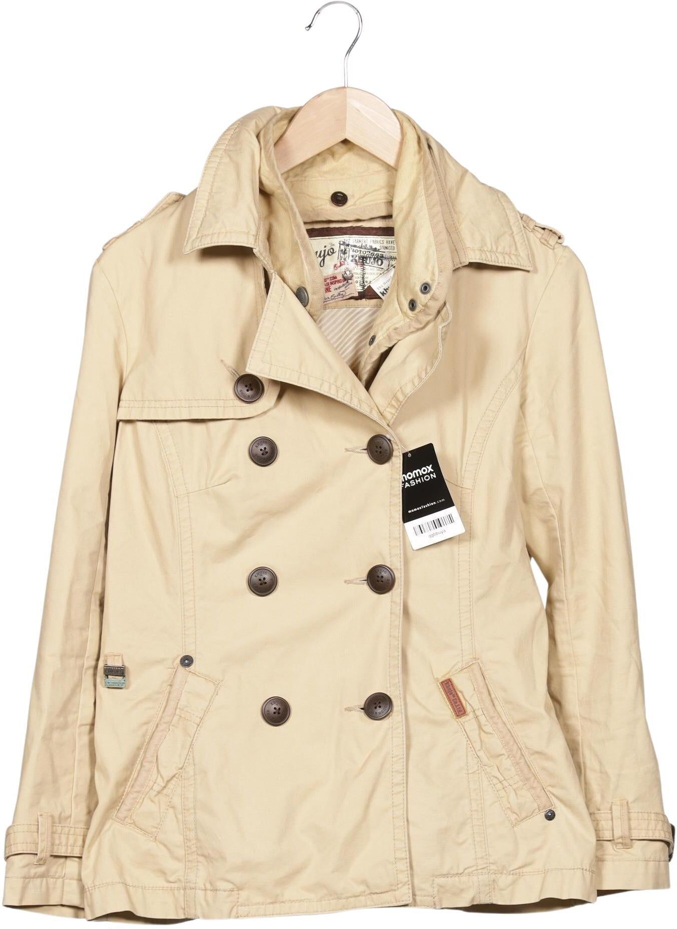 Khujo Damen Jacke, Beige, Gr. L, Baumwolle - Second Hand