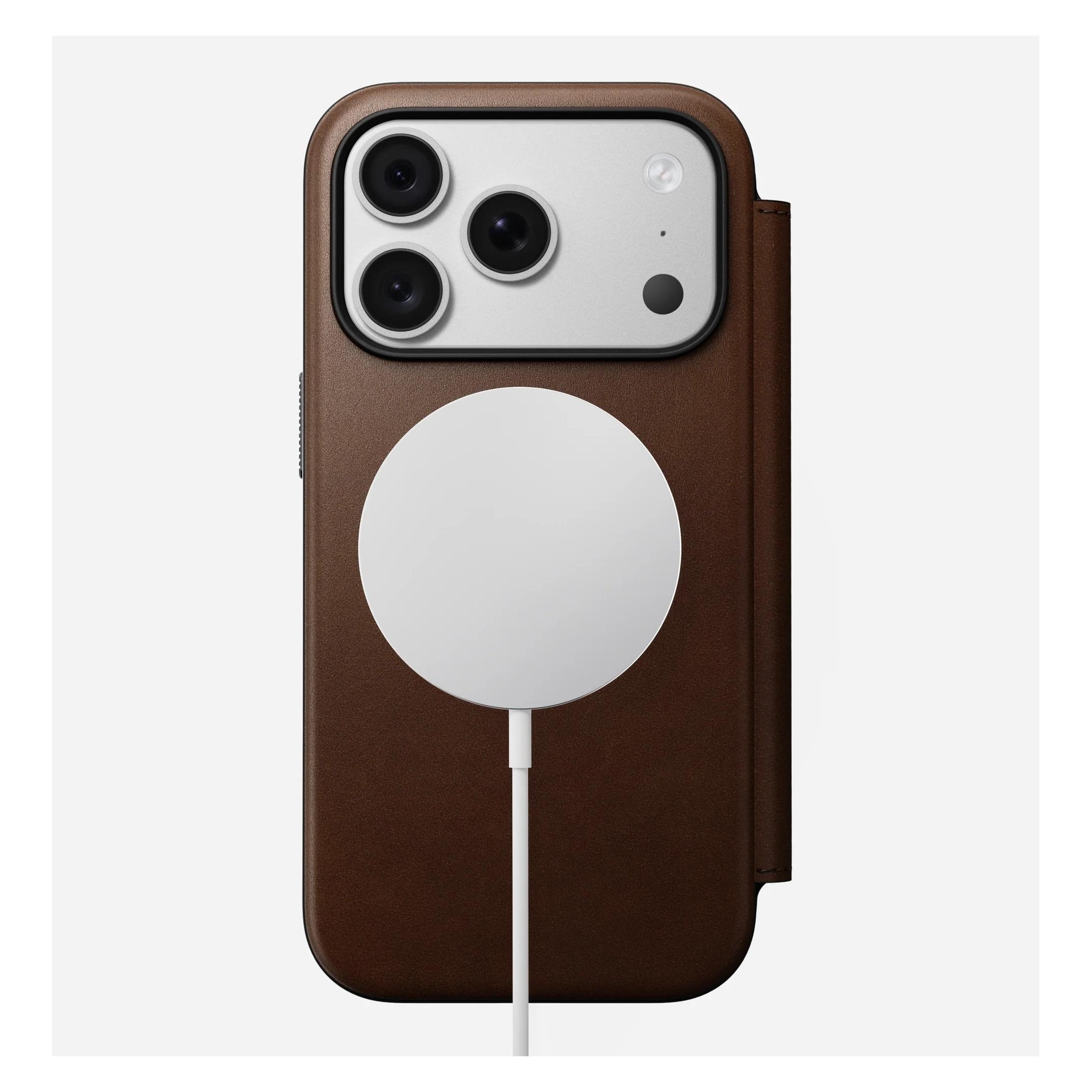 Nomad MagSafe Book-Cover Modern Leather (Apple iPhone 17 Pro, Apple iPhone 18 Pro) (NM009087858)
