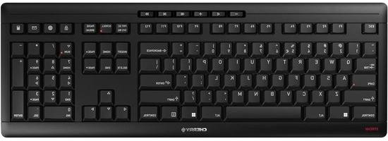 Cherry Draadloos QWERTY Toetsenbord met SX Schaar Mechanisme en Full-size Layout - Zwart