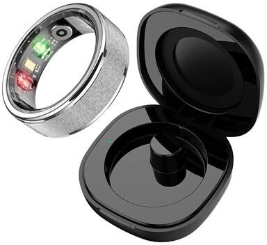 Uplifted Goods Smart Fitness Ring With Health And Sleep Tracking silver 9