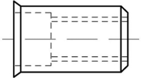 Blindnietmuttern A 4 kleiner Senkkopf M 4 / 0,25 - 3,0 S ; Industrial Quality Supplies (884189400040030)