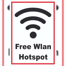 HB-Druck Free Wlan Hotspot Schild A1 (594x841mm)