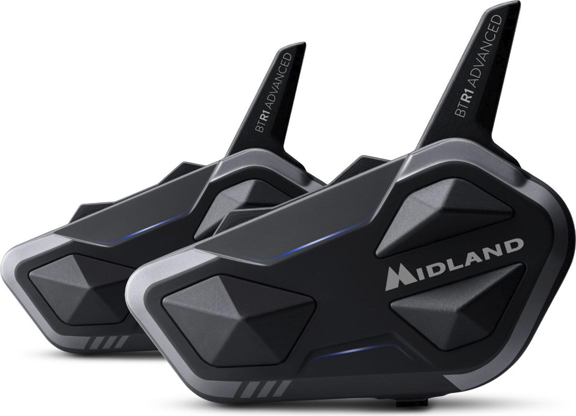 Midland Btr1 Advanced Twin Intercom Schwarz Schwarz One Size