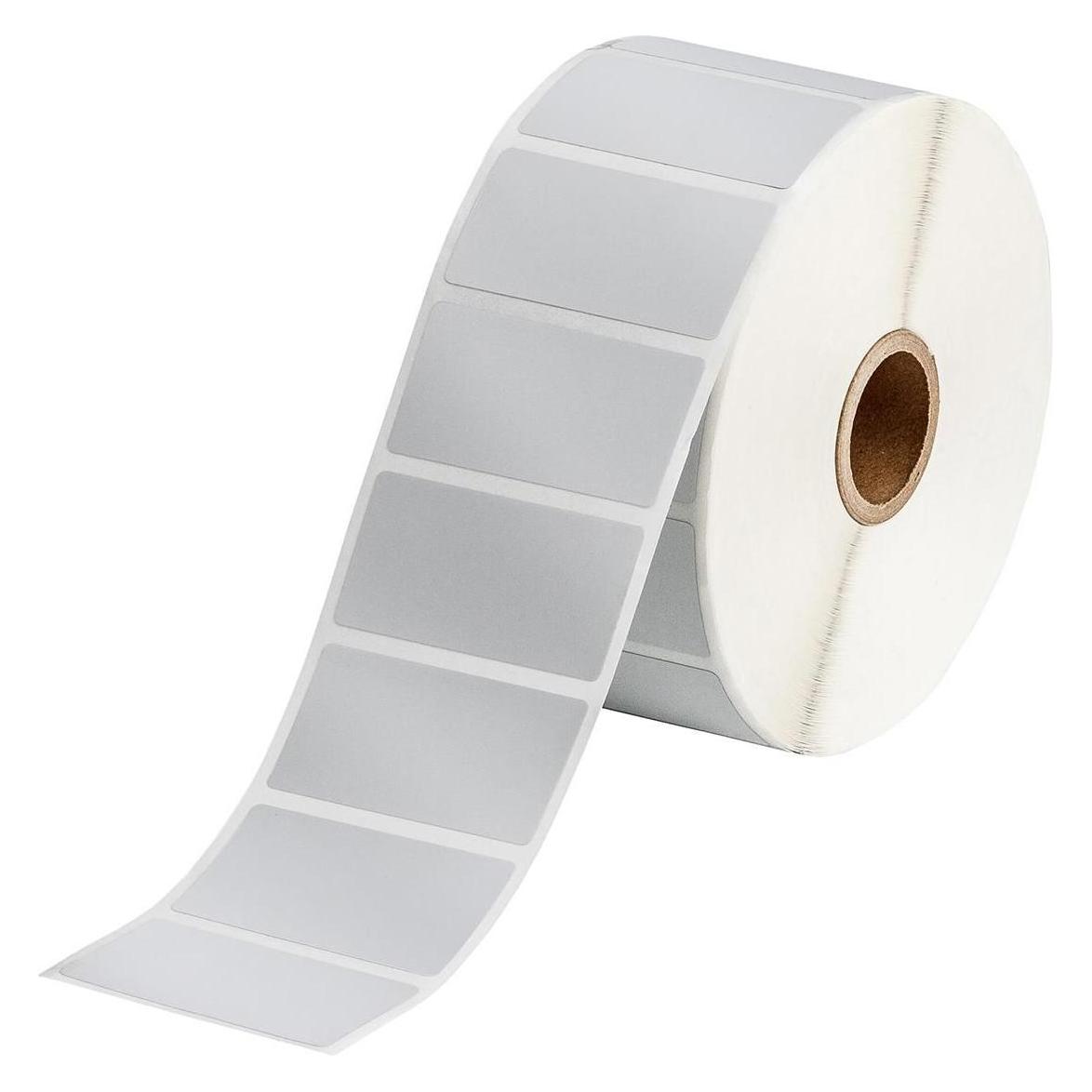 Brady BPT-17-7563, metallisierter Polyester, Silber, matt, 50,8 x 25,4mm, permanent(1000 E.) (2367 (108 mm) (BPT-17-7563-1)