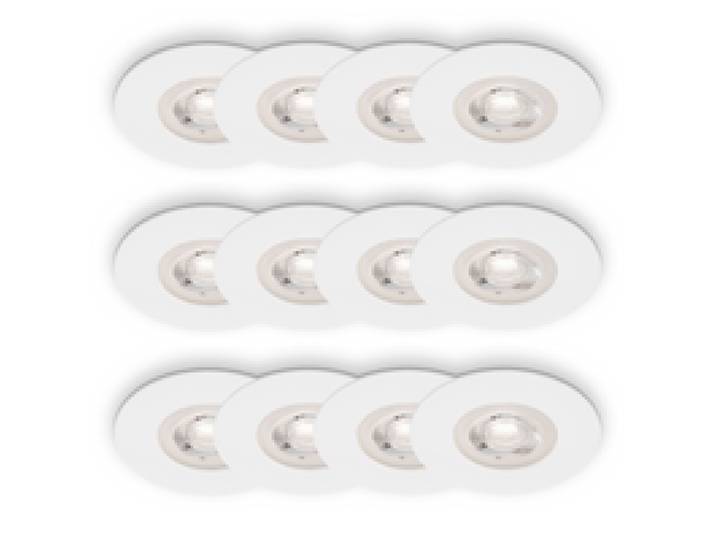 BRILONER Spots LED encastrables disponibles en différentes couleurs et finitions. (Lot de 12, blanc)