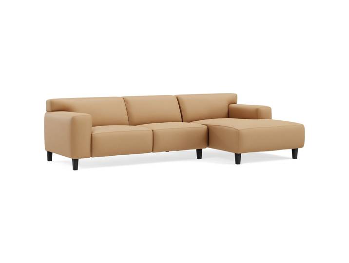 Exklusives Ecksofa Vada Leder nature B 300 cm T 160 cm - Möbel Konfigurator: Traummöbel individuell zusammenstellen - Ecksofa