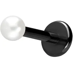 Titan Labret mit Push Fit SYNTHETISCHE PERLE