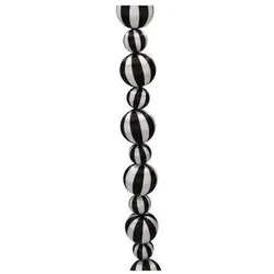 Chinois Kugelgirlande 180cm Streifen schwarz/weiß