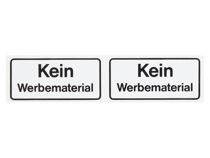 Schild Kein Werbematerial 5 × 0.04 cm