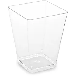 Fingerfood-Becher (PS) eckig glasklar 58 x 58 x 76 mm 160ml