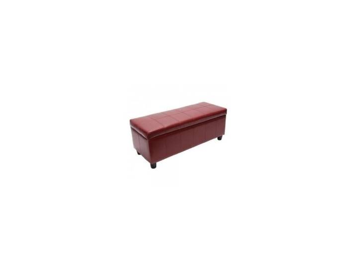 Banc banquette de rangement cuir reconstitue rouge 112x45x45cm BAN04015
