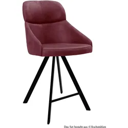 THEKENSTUHL (4er-Set) Derzhka 52x99x63 Schwarz/Marsala
