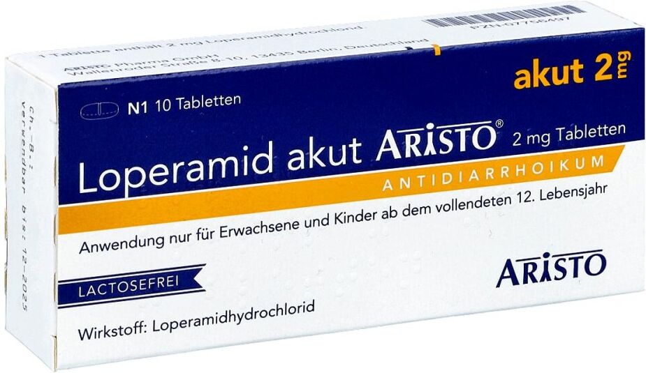 Loperamid akut Aristo 2mg 10stk