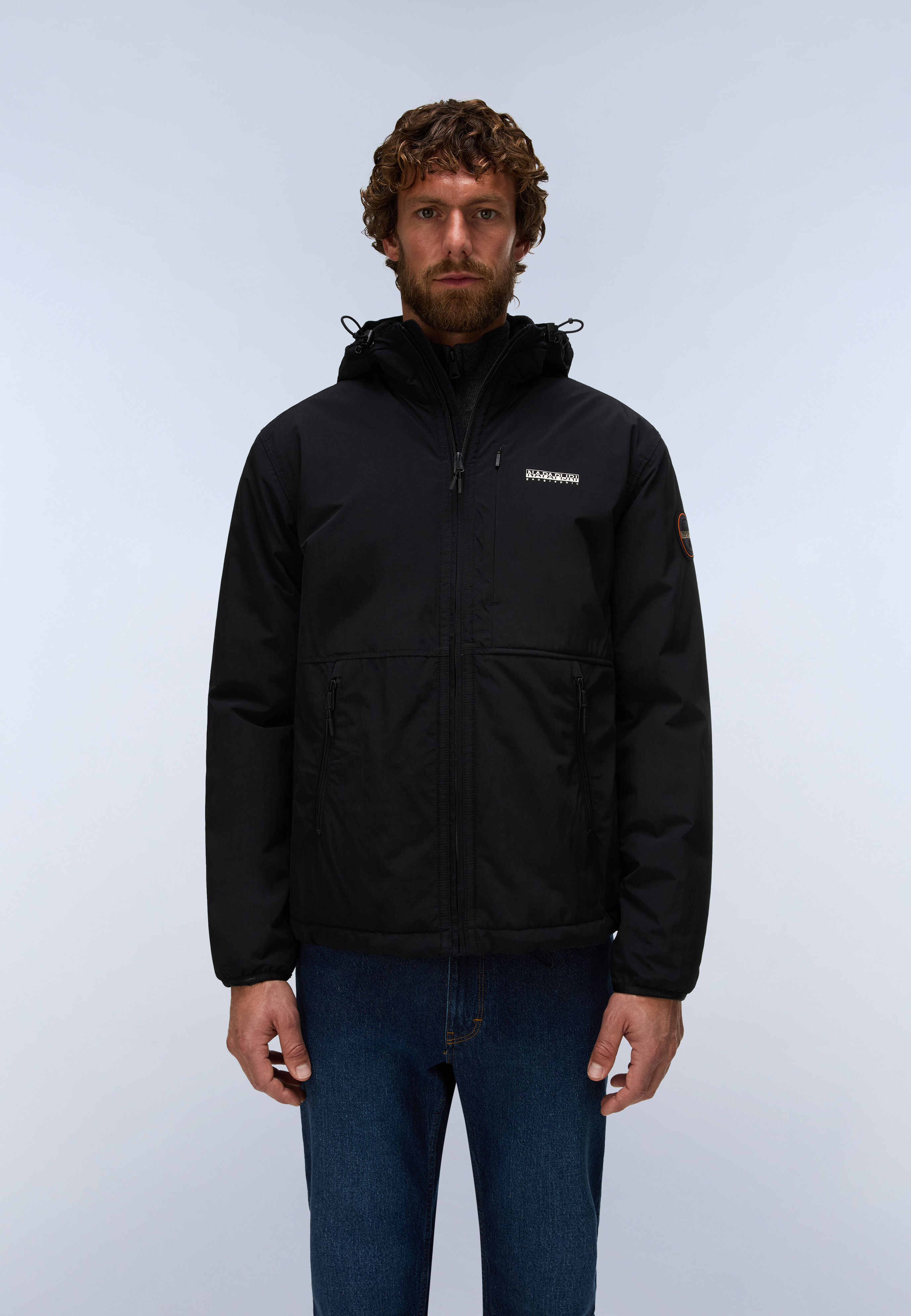 Winterjacke NAPAPIJRI "TUNDRA", Herren, Gr. S, schwarz (schwarz beauty), Obermaterial: 100% Polyamid, normal, Jacken Winterjacke, mit regulierbarer Kapuze, Regular Fit schwarz beauty S