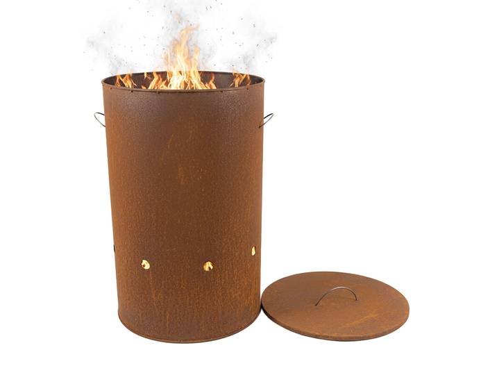 Feuertonne Cortenstahl Grösse L Braun