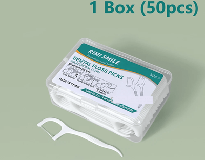 Inspire Essentials Portable Dental Floss Picks With Toothpick Box For Oral Care 1 Box