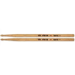 Vic Firth P5BT4PK Terra drumstokken 5B hickory met houten tip 4-Pack (Schlagzeug), Drumsticks + Schlägel