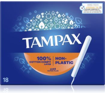 Tampax Super Plus tampões com aplicador 18 un.. Super Plus